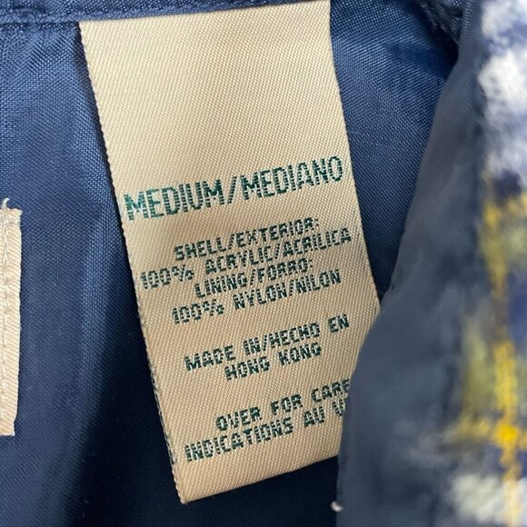 Northwest Territory Mens Medium Plaid Shirt Acrylic Nylon Western Style a0955 - Picture 2 of 7